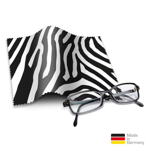 Brillent&uuml;cher mit Designmotiv Zebra
