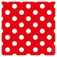 Brillenputztuch mit Designmotiv Punkte rot