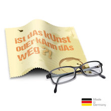 Brillenputztuch mit Designmotiv Sprüche Versuche nie