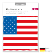 Brillenputztuch mit Designmotiv Flaggen USA
