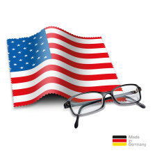 Brillenputztuch mit Designmotiv Flaggen USA